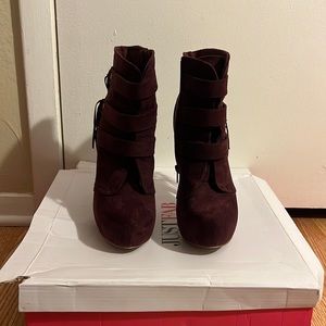 JustFab, Burgundy Booties